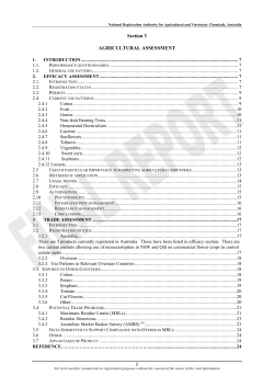 Review of MONOCROTOPHOS - Agricultural Assessment