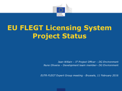 EU FLEGT Licensing System Project Status