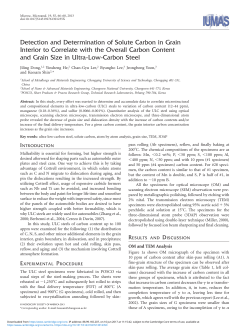 Detection and Determination of Solute Carbon in Grain Interior to