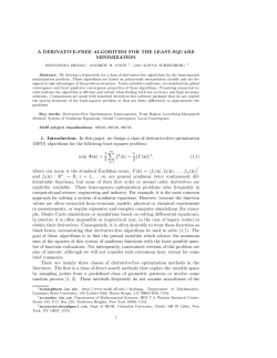 A DERIVATIVE-FREE ALGORITHM FOR THE LEAST