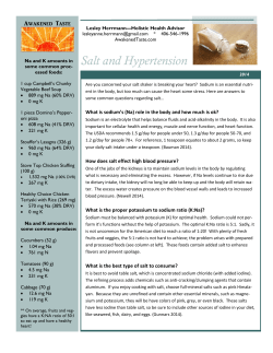 Salt and Hypertension