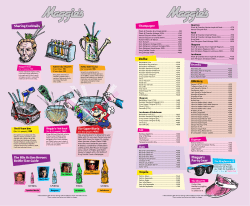 Maggie`s Table Menu