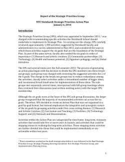 NYU Steinhardt Strategic Priorities Action Plan
