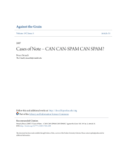 Cases of Note -- CAN CAN-SPAM CAN SPAM? - Purdue e-Pubs