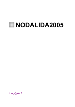 nodalida2005 - UEF Electronic Publications