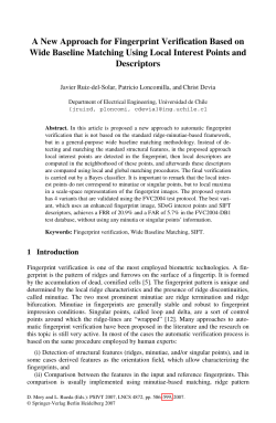 A New Approach for Fingerprint Verification Based on Wide
