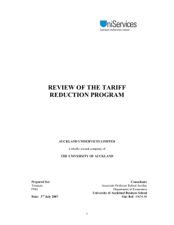 2007 Tariff Review Report
