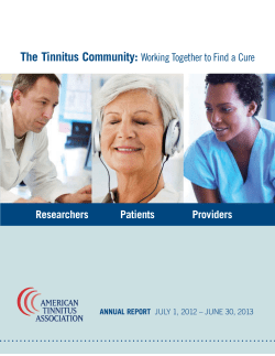 The Tinnitus Community: Working Together to Find a Cure Patients