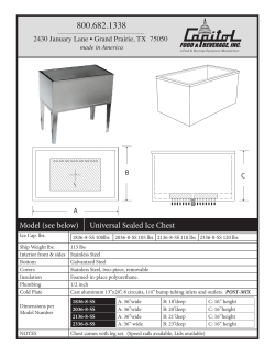 Model (see below) Universal Sealed Ice Chest