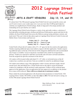 Flyer - Sponsors - Lagrange Street Polish Festival