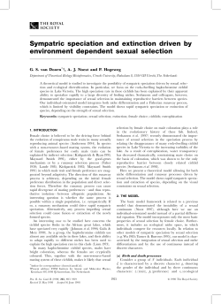 Sympatric speciation and extinction driven by environment
