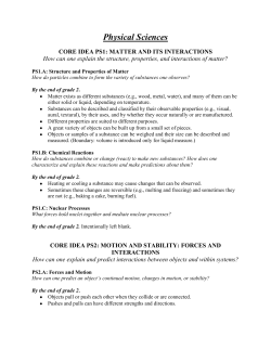 Physical Sciences - Wausau School District