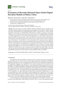 Evaluation of Recently Released Open Global Digital Elevation