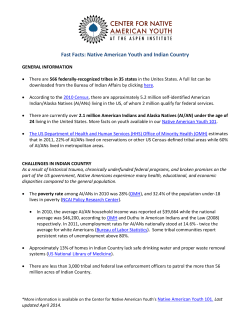 Fast Facts: Native American Youth and Indian Country