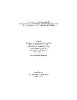 MILTON`S &ldquo;COVERING CHERUB&rdquo; - Louisiana State University