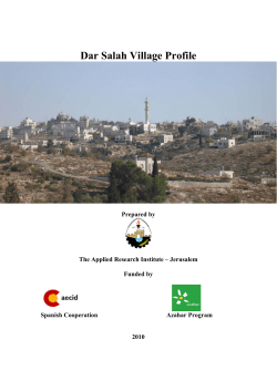 Dar Salah Village Profile - The Applied Research Institute Jerusalem
