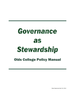 Olds College Policy Manual