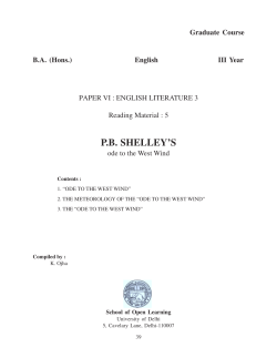 pb shelley`s - School of Open Learning