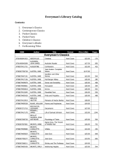 Everyman`s Library Catalog