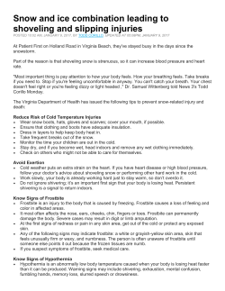 Snow and ice combination leading to shoveling and