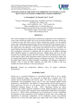 Investigation of the Effect of Additives to Natural Gas on Heavy-Duty