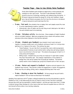 Teacher Page: How-to Use Sticky Note Feedback