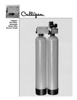 Culligan Iron-Cleer Automatic Water Filter Owner`s Guide