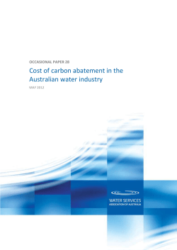 Cost of carbon abatement in the Australian water industry