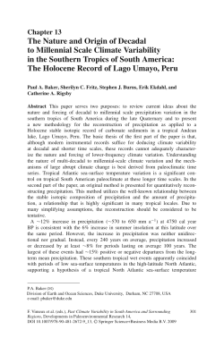 The Nature and Origin of Decadal to Millennial Scale Climate