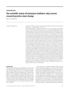 The scientific status of metazoan cladistics: why current