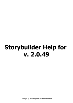 Storybuilder Software Help Manual for v49 April 2010
