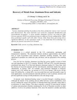Recovery of Metals from Aluminum Dross and Saltcake