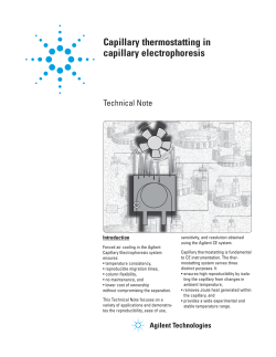 Capillary thermostatting in capillary electrophoresis