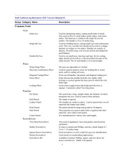 Detail Tool List - CSU Chico College of Agriculture