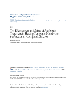 The Effectiveness and Safety of Antibiotic Treatment in Healing