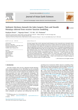 Sediment thickness beneath the Indo-Gangetic Plain