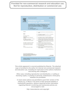 Life History strategy and Evaluative Self