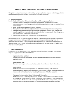 how to write an effective 100 best fleets application
