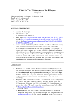 Syllabus - University of St Andrews