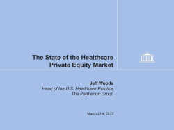 The State of the Healthcare Private Equity Market