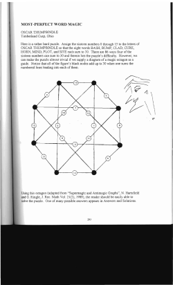 Most-Perfect Word Magic - Digital Commons @ Butler University