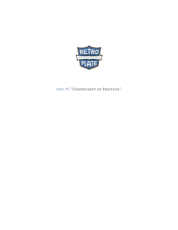 test #2 "Coefficient of Friction"