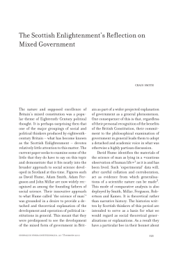The Scottish Enlightenment`s Reflection on Mixed Government