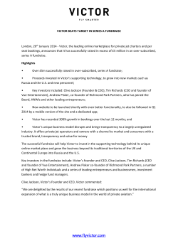 Fundraising - Fly Victor