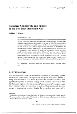 Nonlinear Conductivity and Entropy in the Two-Body