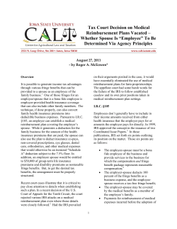 Tax Court Decision on Medical Reimbursement Plans Vacated