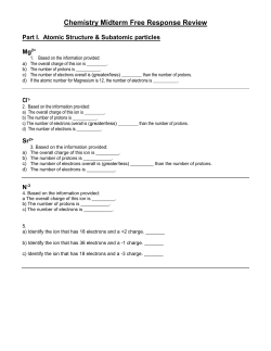 Chemistry Midterm Free Response Review