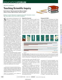 Teaching Scientific Inquiry