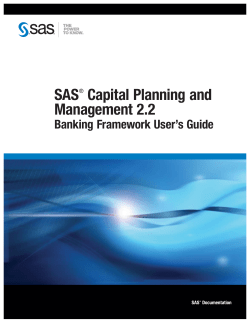 SAS Capital Planning and Management 2.2: Banking