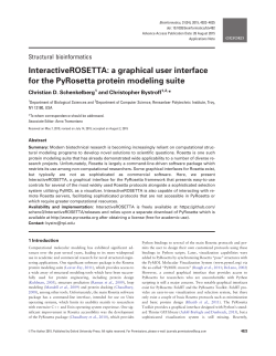 InteractiveROSETTA: a graphical user interface